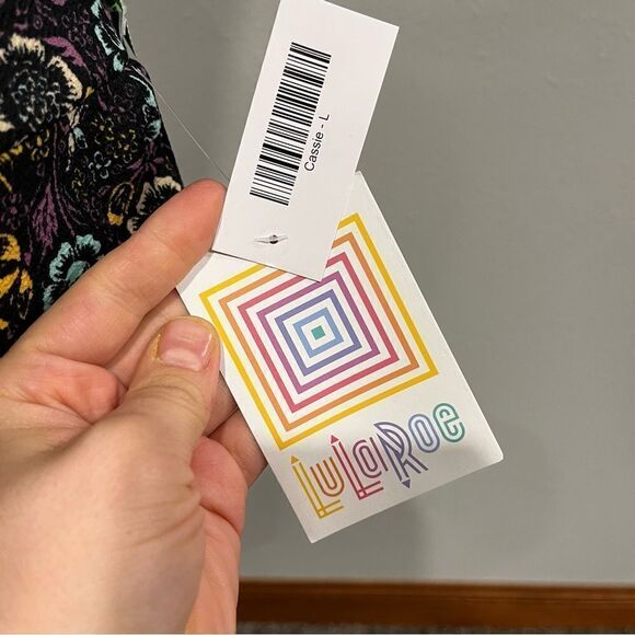 LuLaRoe floral print midi Cassie skirt - Picture 6 of 8